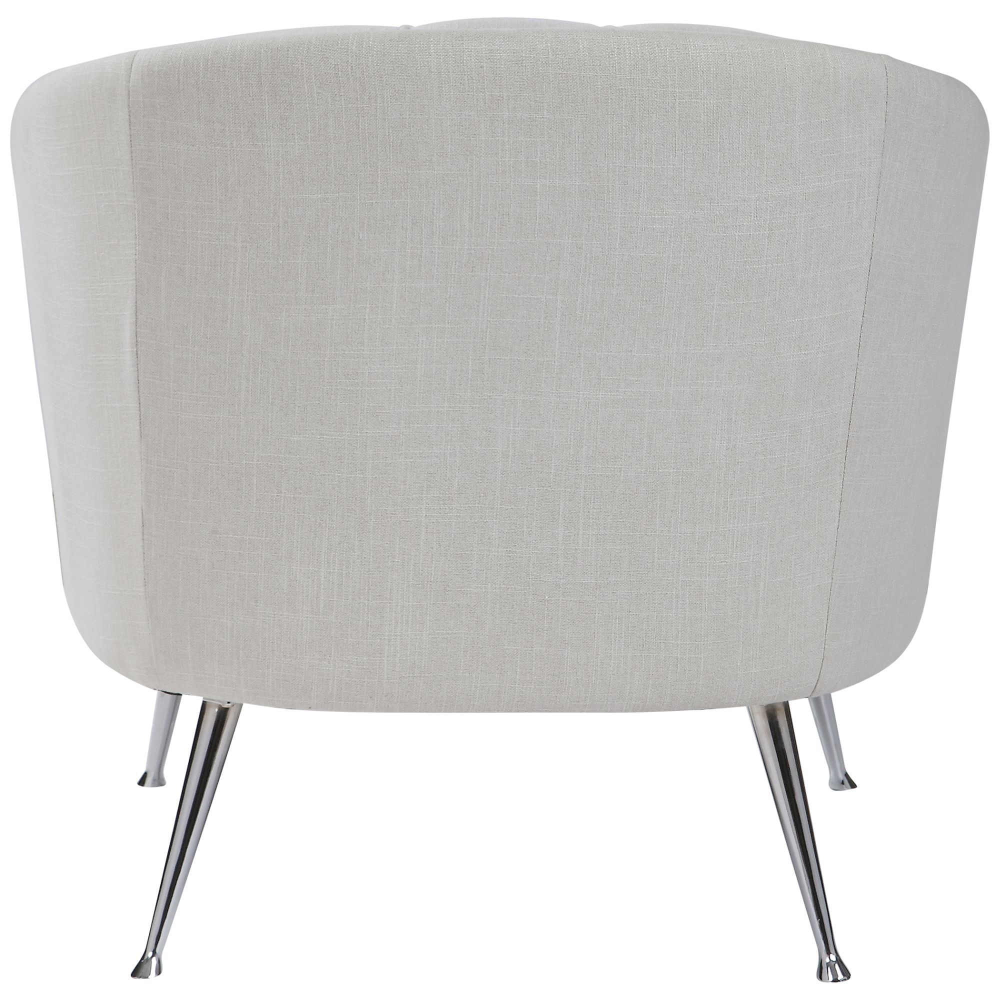 Uttermost Janie 31" Wide Light Gray Fabric Modern Accent Chair