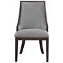2_Uttermost Janis 27" Wide Barrel Back Gray Fabric Accent Chair