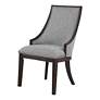 3_Uttermost Janis 27" Wide Barrel Back Gray Fabric Accent Chair more views