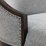 6_Uttermost Janis 27" Wide Barrel Back Gray Fabric Accent Chair more views