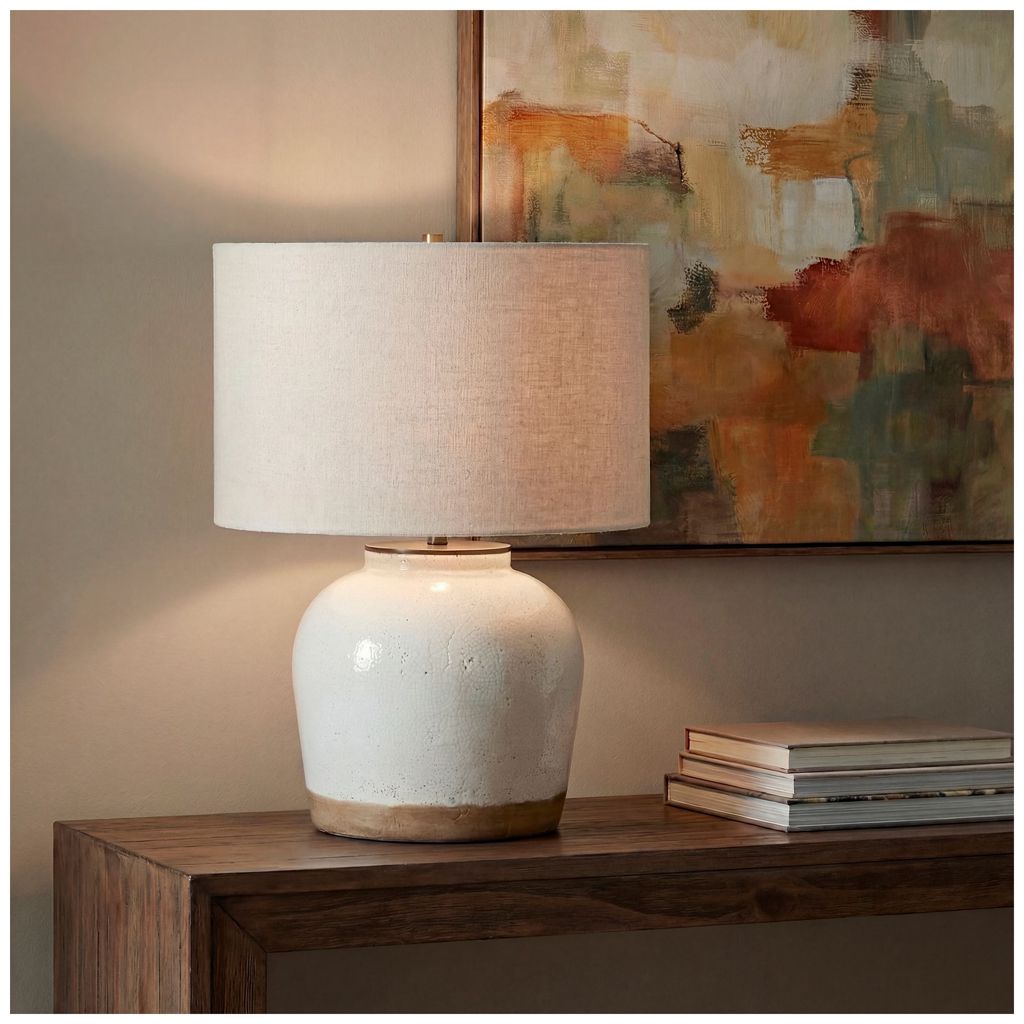 Image 2 Uttermost Jarret 22 1/4" White Rustic Table Lamp more views