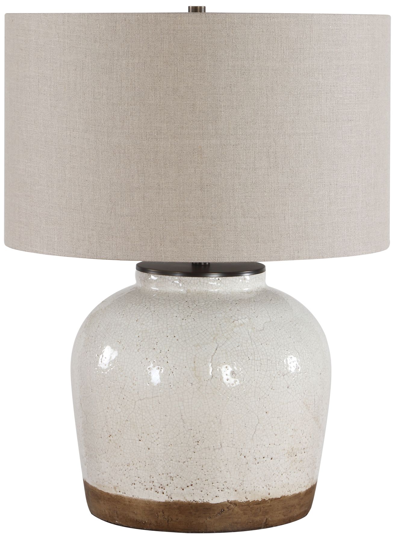 Image 3 Uttermost Jarret 22 1/4" White Rustic Table Lamp more views