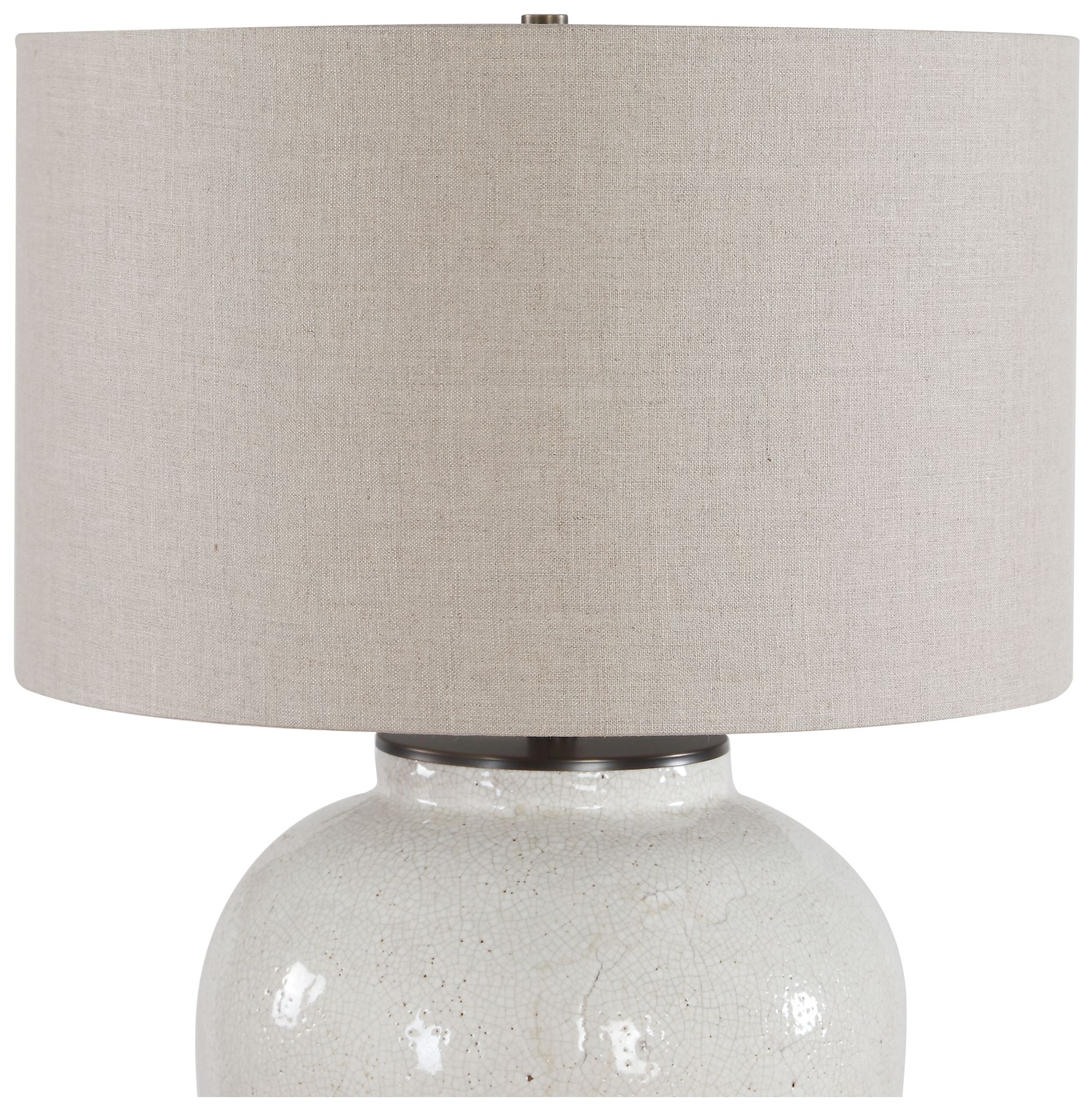 Image 4 Uttermost Jarret 22 1/4" White Rustic Table Lamp more views