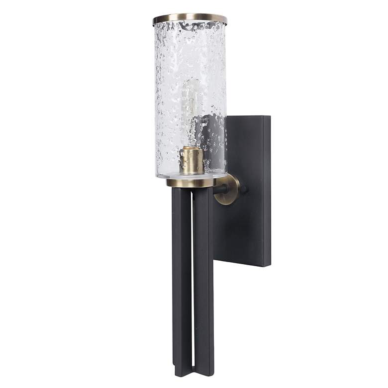 Image 3 Uttermost Jarsdel 20" High Black Wall Sconce more views