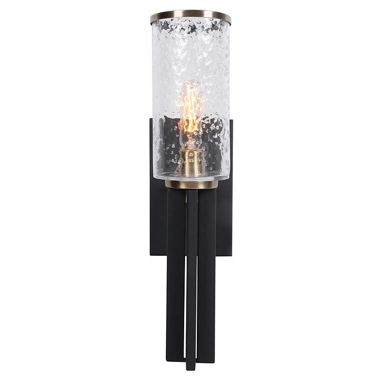 Image 4 Uttermost Jarsdel 20" High Black Wall Sconce more views