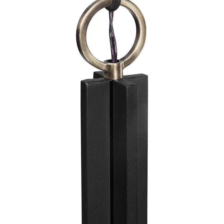 Image 6 Uttermost Jarsdel 4 1/2" Sanded Black and Brass Mini Pendant Light more views