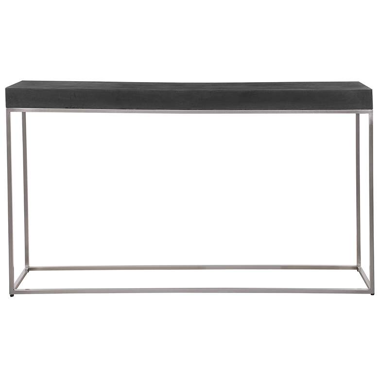 Image 2 Uttermost Jase 54" Wide Brushed Nickel Console Table