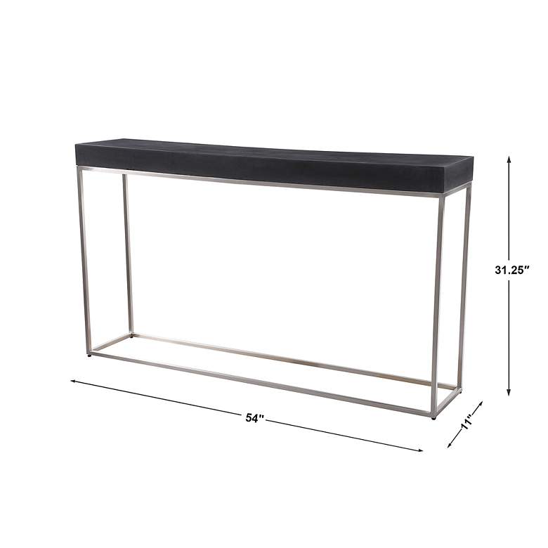 Image 6 Uttermost Jase 54" Wide Brushed Nickel Console Table more views