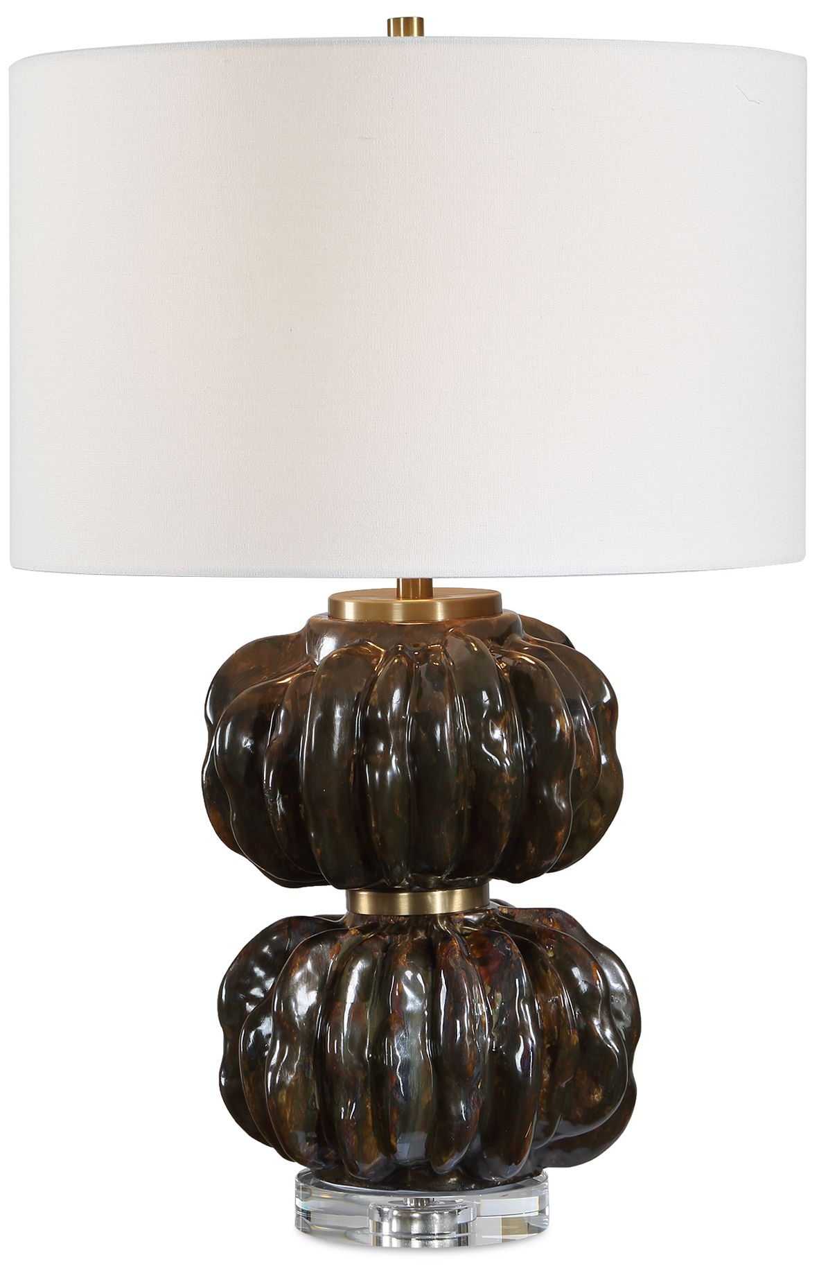 Image 2 Uttermost Jaudon 24 1/2"  Stacked Ceramic Table Lamp