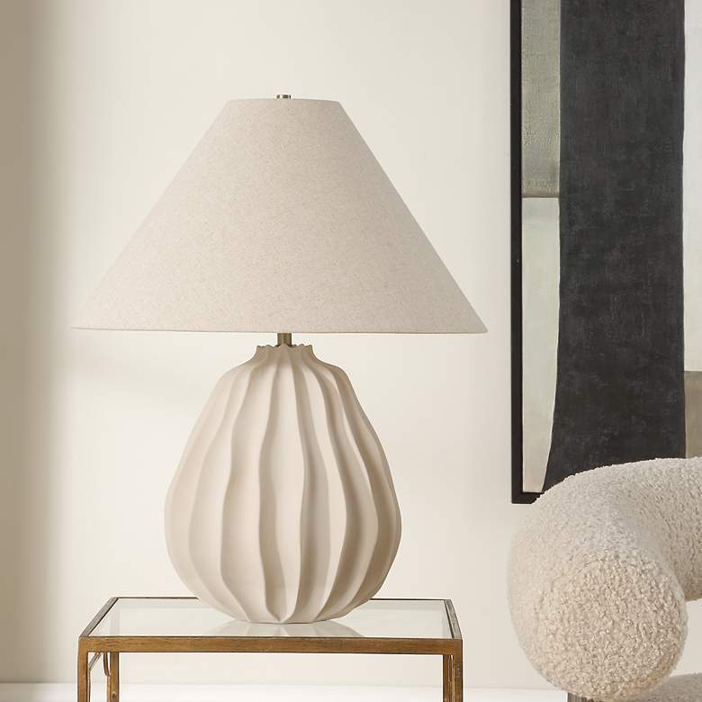 Image 3 Uttermost Javary 27 1/2" Beige Porcelain Table Lamp more views