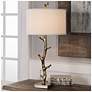 Uttermost Javor 33 1/2" Antiqued Gold Tree Branch Metal Table Lamp