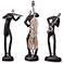 Uttermost Jazz Music 18" High Metal Musician Table Sculptures Set of 3