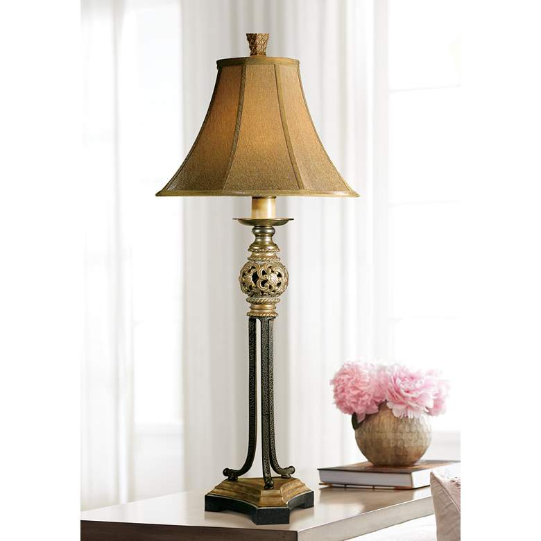 Image 1 Uttermost Jenelle Gold and Iron Buffet Table Lamp