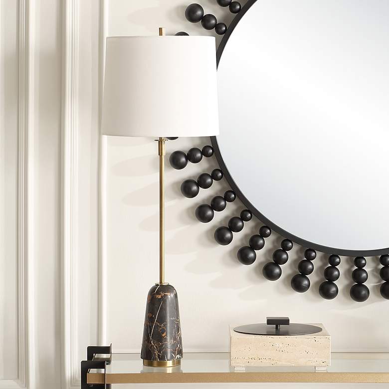 Image 3 Uttermost Jenson 35" High Black Marble Buffet Lamp more views