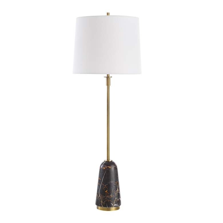 Image 4 Uttermost Jenson 35" High Black Marble Buffet Lamp more views