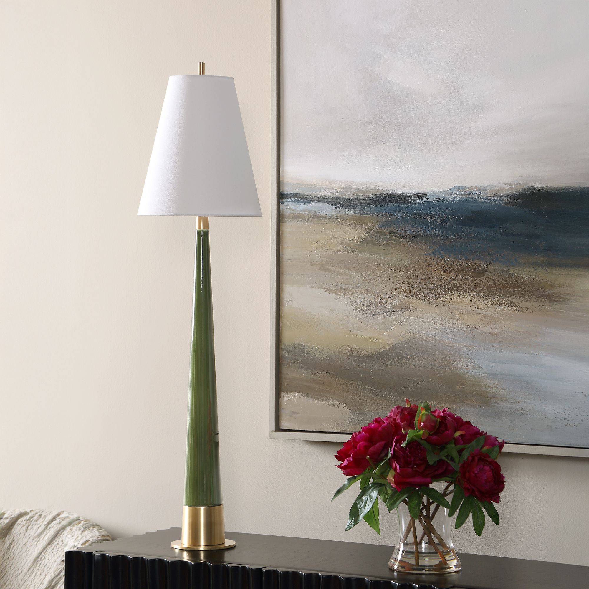 Image 2 Uttermost Jereko 23 1/2"  Bronze Table Lamp more views