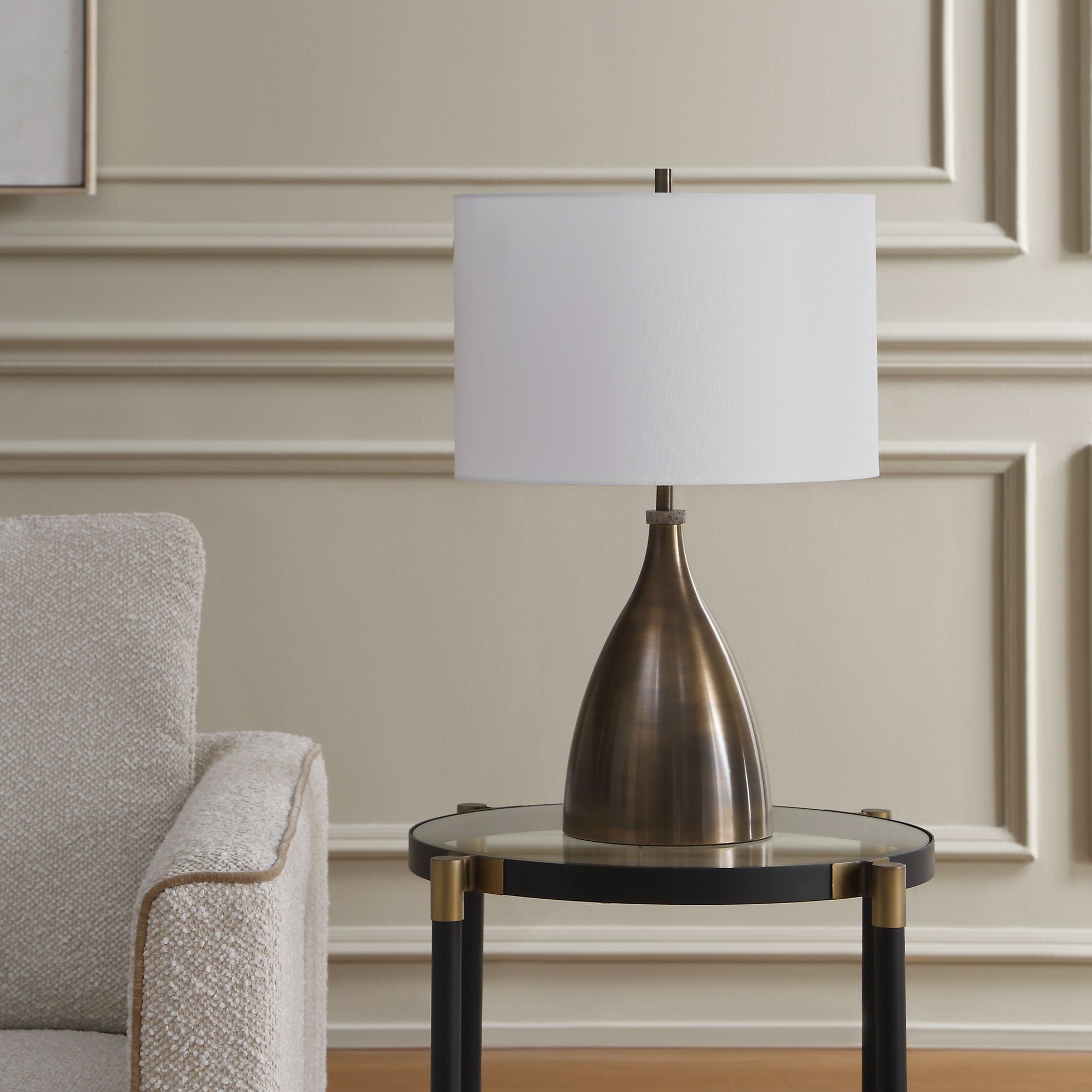 Image 3 Uttermost Jereko 23 1/2"  Bronze Table Lamp more views
