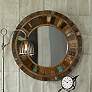 1_Uttermost Jeremiah 32" Round Reclaimed Wood Wall Mirror