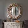 3_Uttermost Jeremiah 32" Round Reclaimed Wood Wall Mirror more views