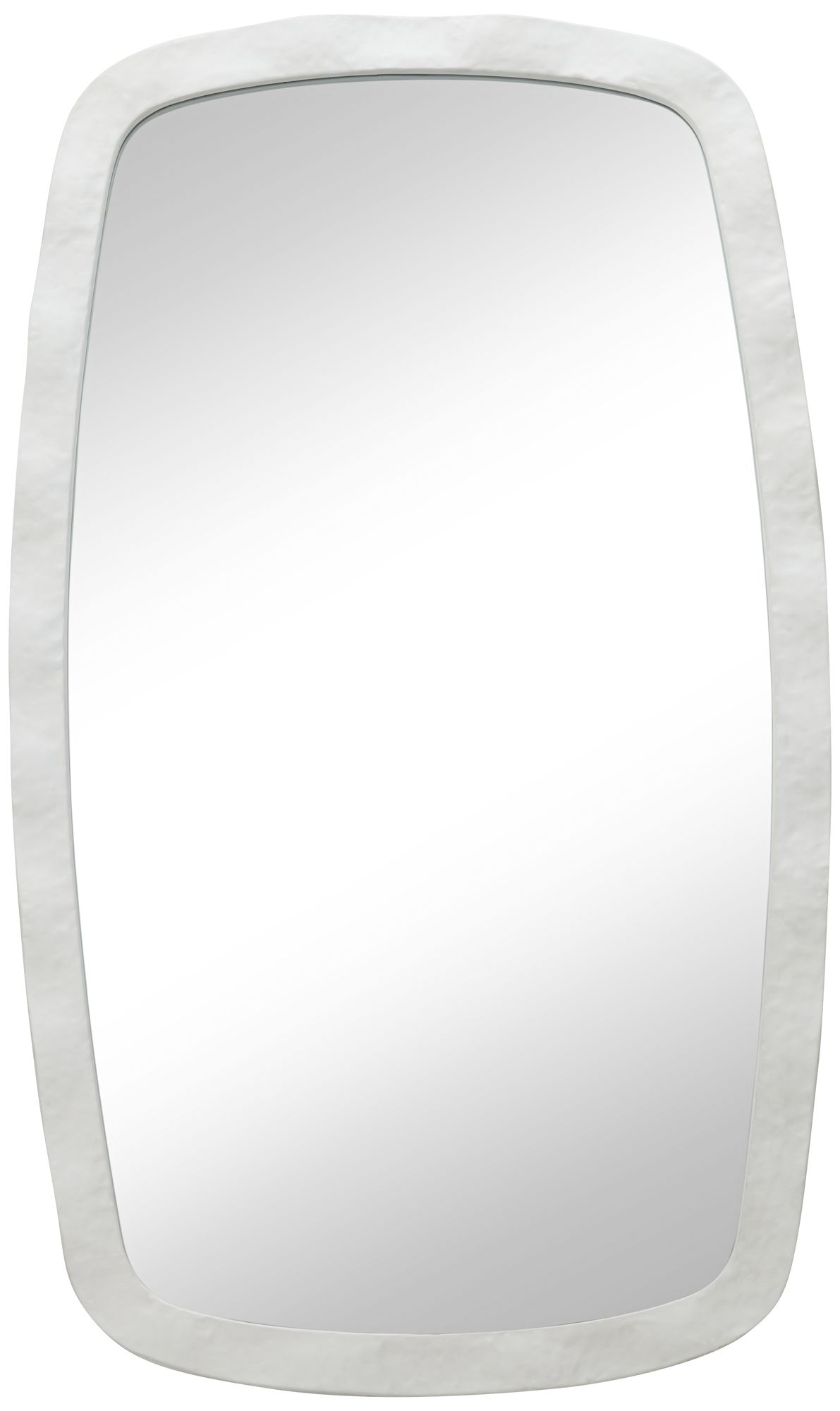 Image 2 Uttermost Jermaine 22 1/4" x 38" Textured White Round Wall Mirror