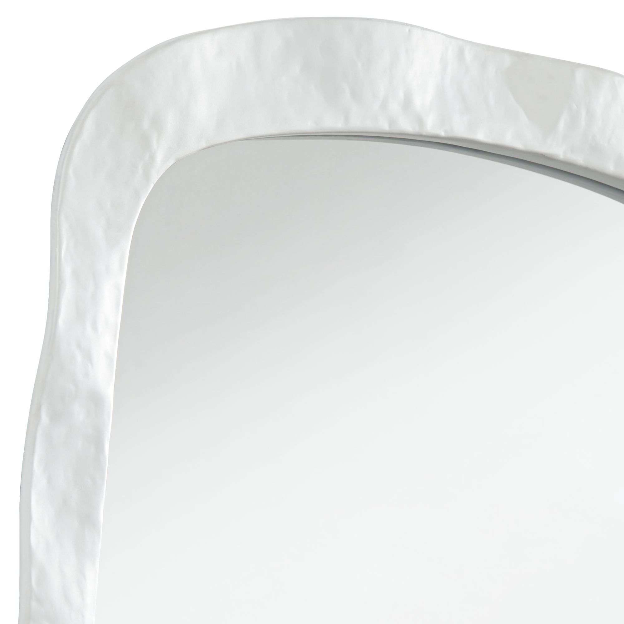 Image 3 Uttermost Jermaine 22 1/4" x 38" Textured White Round Wall Mirror more views