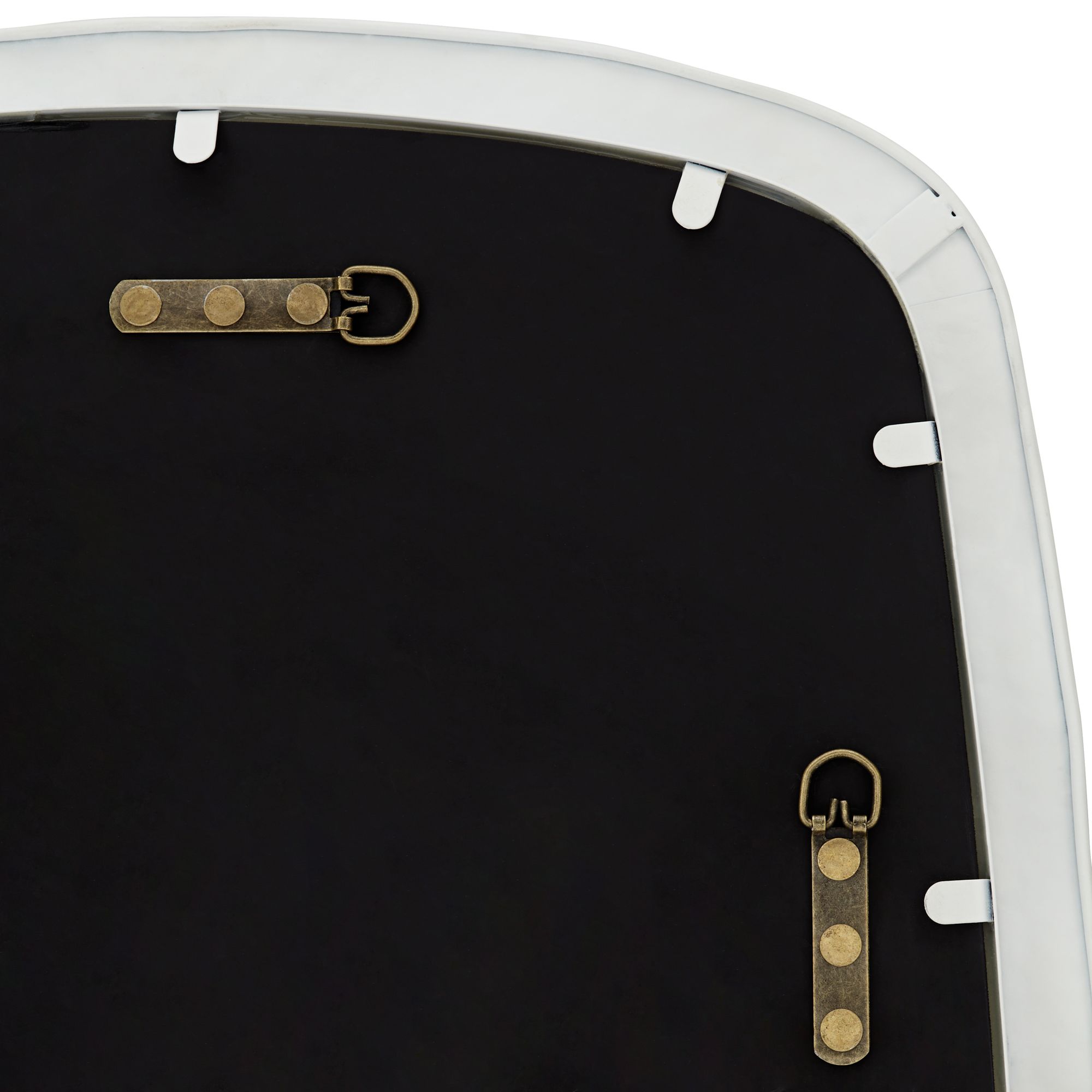 Image 4 Uttermost Jermaine 22 1/4" x 38" Textured White Round Wall Mirror more views