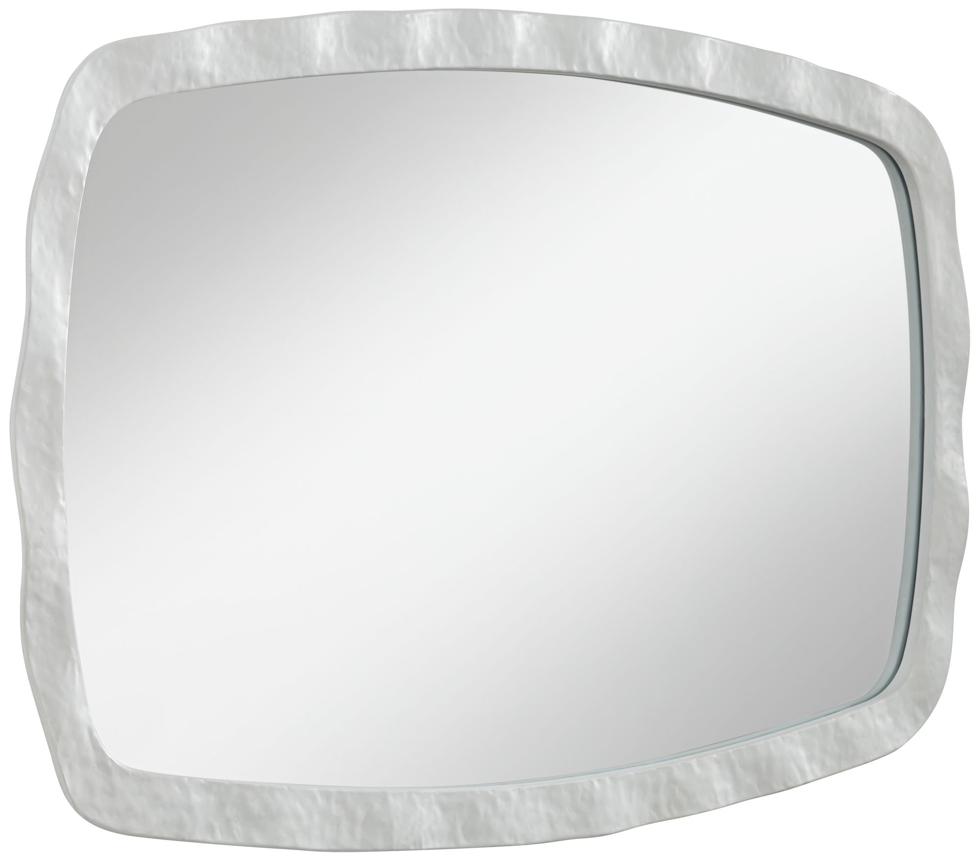 Image 7 Uttermost Jermaine 22 1/4" x 38" Textured White Round Wall Mirror more views