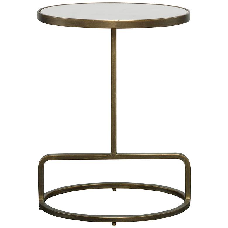 Image 2 Uttermost Jessenia 18 inch Wide Antique Gold Oval Accent Table