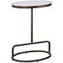 Uttermost Jessenia 18" Wide Antique Gold Oval Accent Table