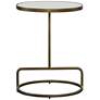 Uttermost Jessenia 18" Wide Antique Gold Oval Accent Table