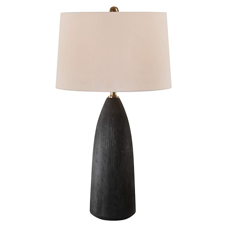 Image 2 Uttermost Jett 35" High Contemporary Matte Black Ceramic Table Lamp