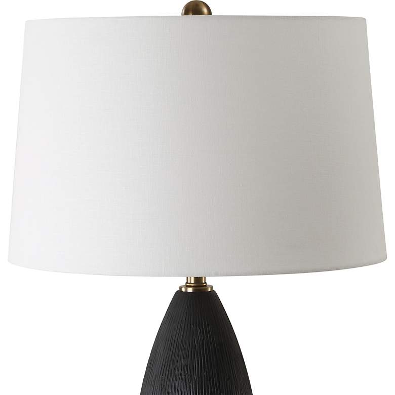 Image 5 Uttermost Jett 35" High Contemporary Matte Black Ceramic Table Lamp more views