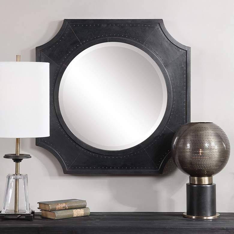 Image 1 Uttermost Johan Bronze and Dark Copper 27 inch x 27 inch Wall Mirror