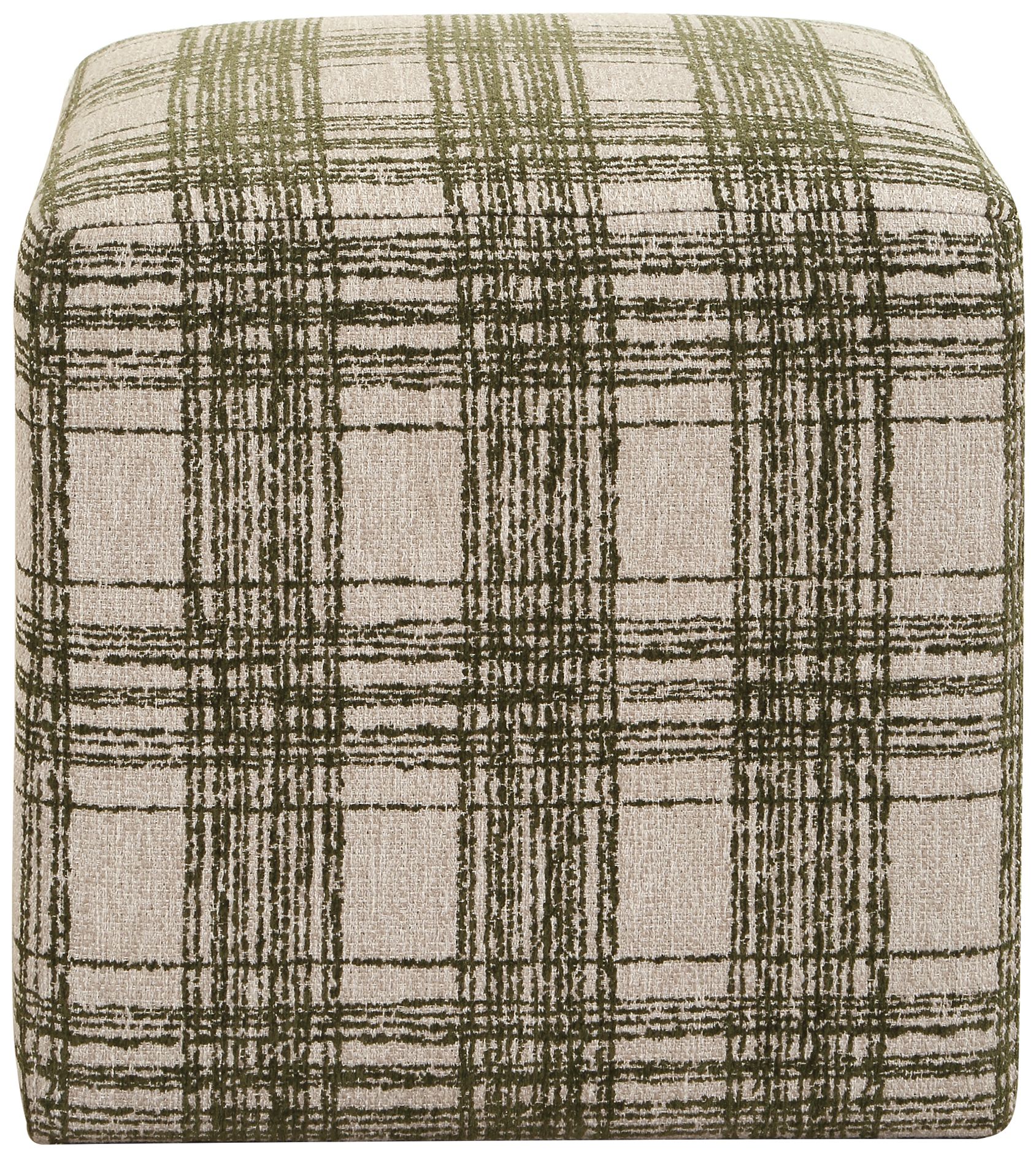 Image 4 Uttermost Joie 18" Ireland Plaid Fabric Ottoman more views