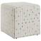 Uttermost Joie 18" White and Blue Ottoman