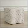 1_Uttermost Joie 18" White and Blue Ottoman