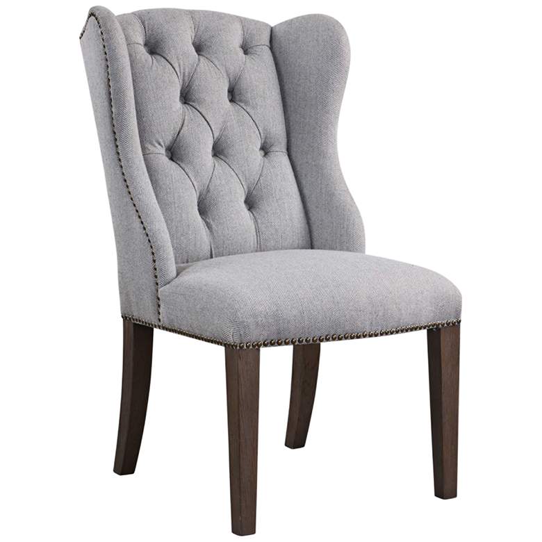 Image 1 Uttermost Jonna Slate Gray Fabric Tufted Accent Chair