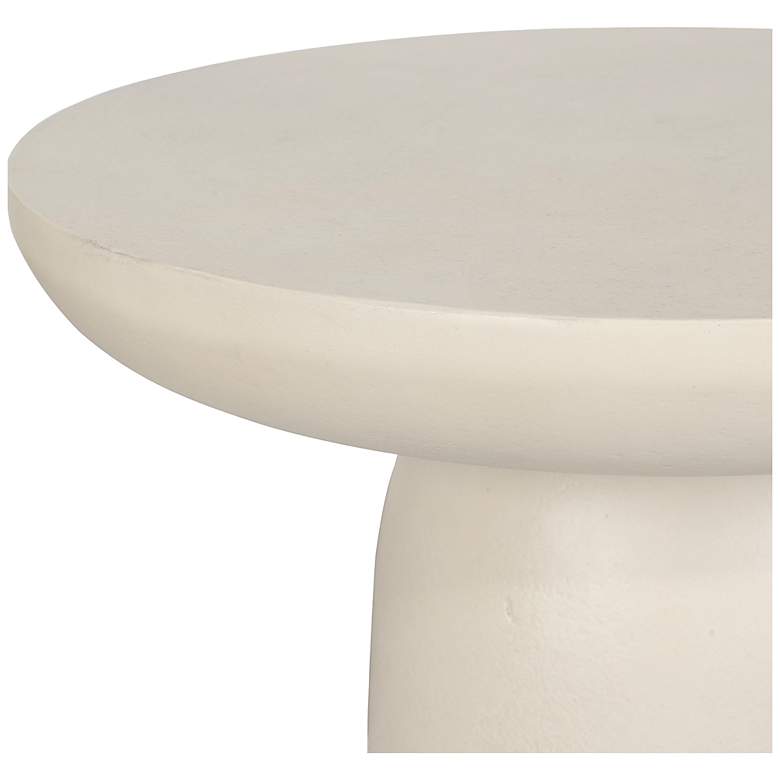 Image 4 Uttermost Joppa Warm White Cast Aluminum Outdoor Accent Table more views