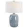 Uttermost Jubilee Sky Blue Glaze Ceramic Table Lamp