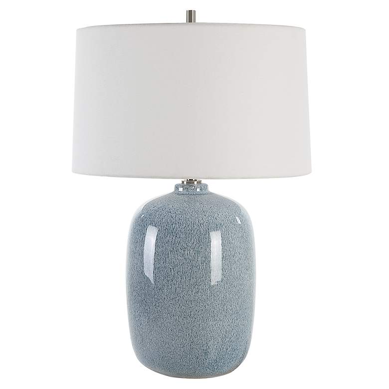 Image 5 Uttermost Jubilee Sky Blue Glaze Ceramic Table Lamp more views