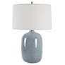 5_Uttermost Jubilee Sky Blue Glaze Ceramic Table Lamp more views