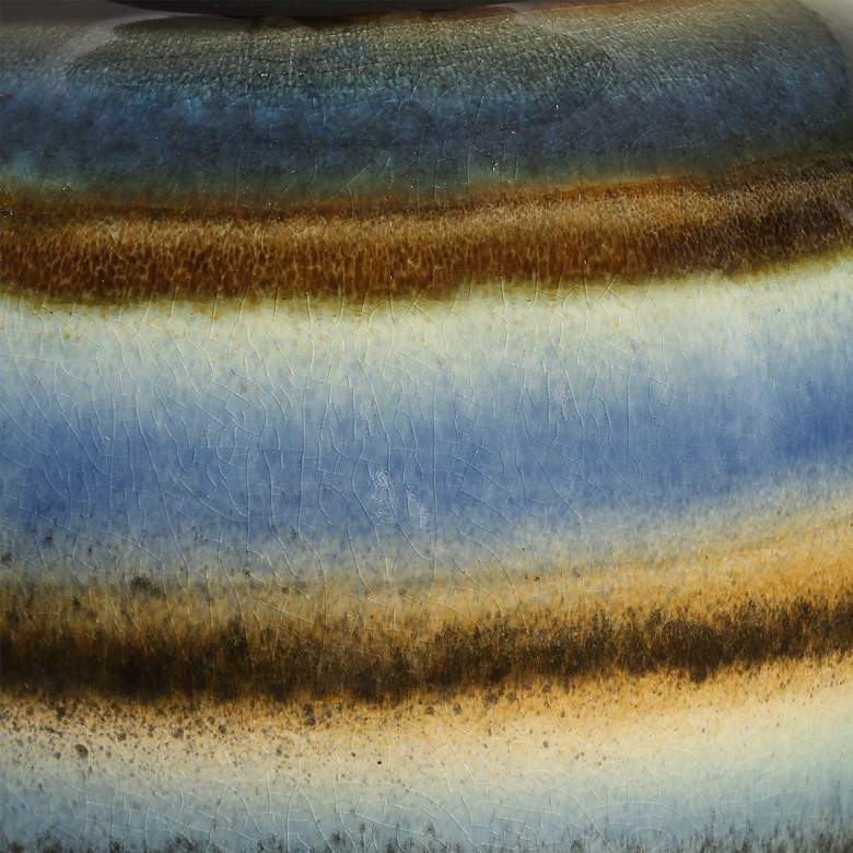Image 6 Uttermost Judarn 25 1/2" High Blue and Rust Ceramic Table Lamp more views