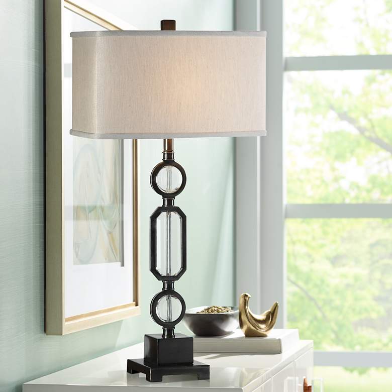 Image 1 Uttermost Jugovo Dark Gun Metal Bronze Table Lamp