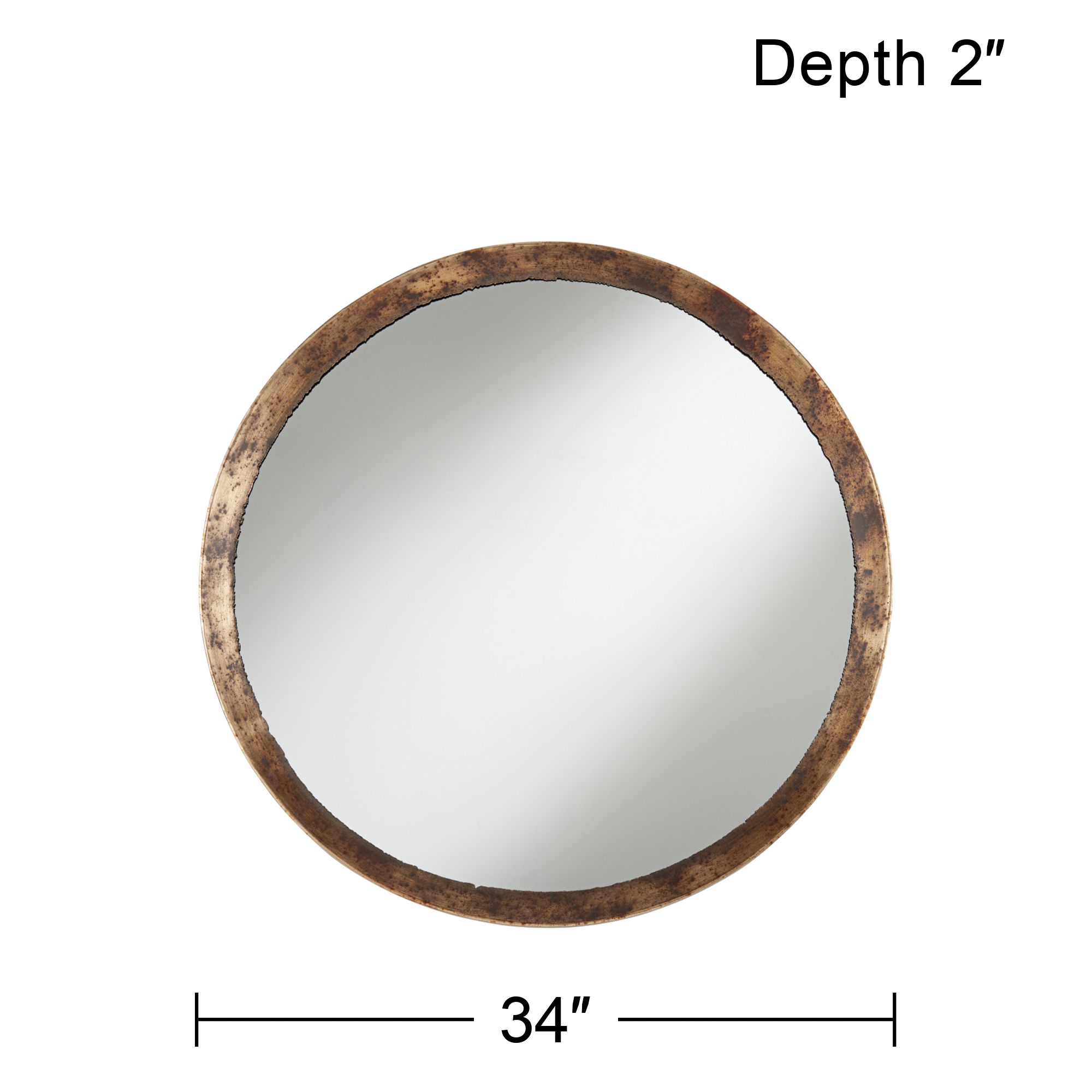 Image 5 Uttermost Julian Jagged Edge 34" Round Wall Mirror more views