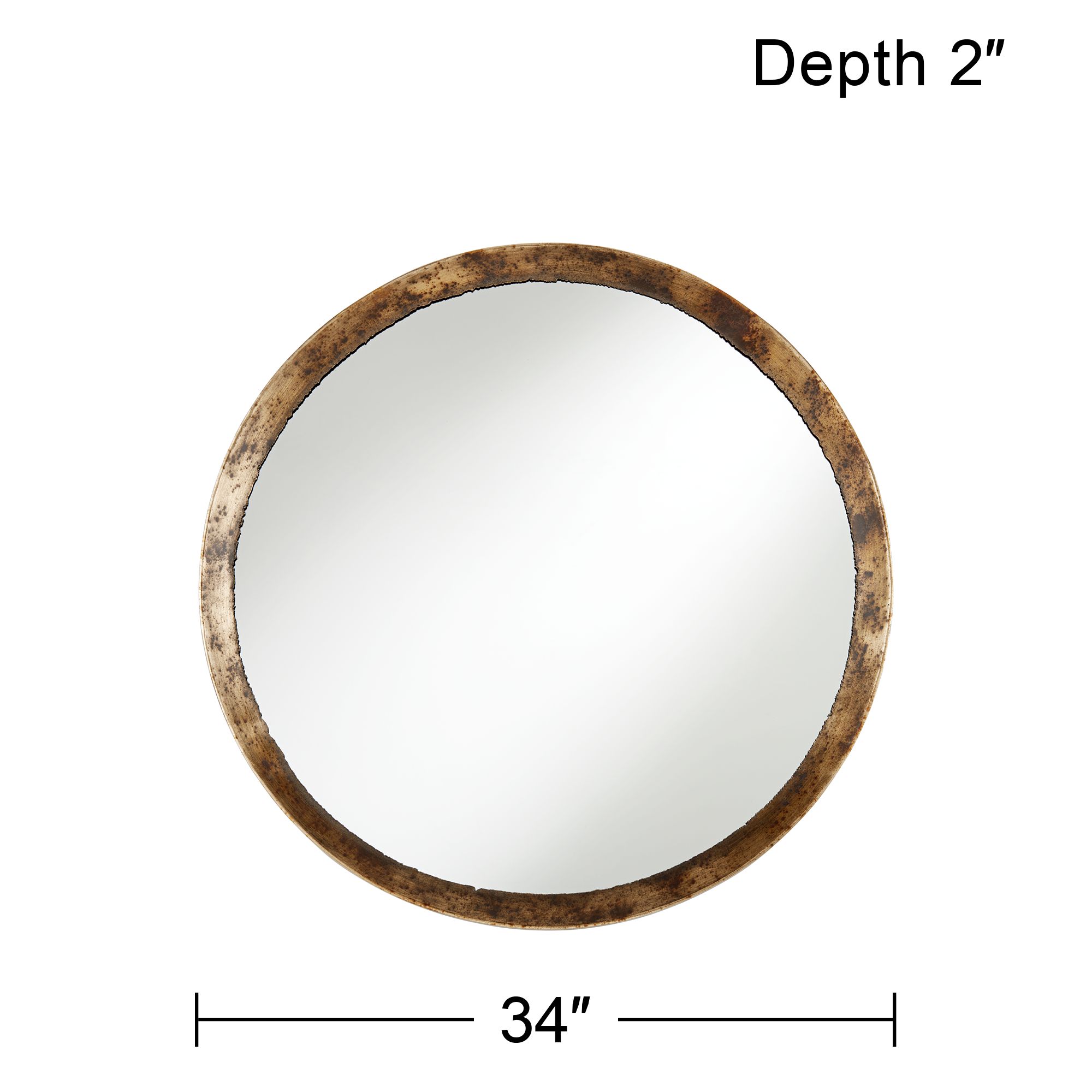 Image 6 Uttermost Julian Jagged Edge 34" Round Wall Mirror more views