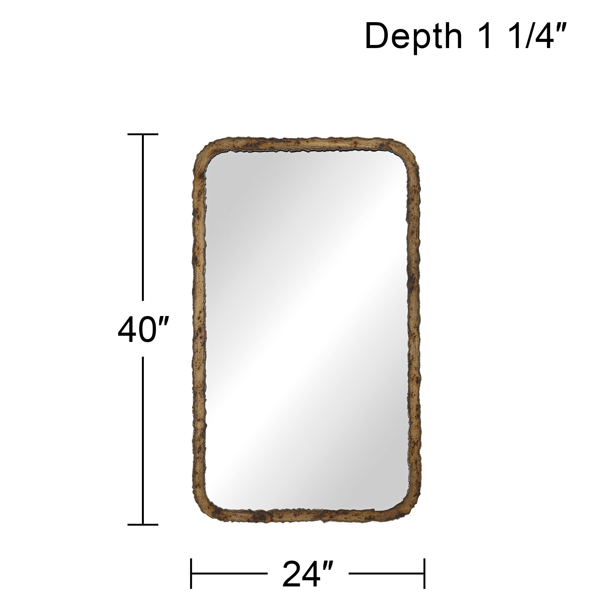 Uttermost Julian Oxidized Bronze 24" x 40" Rectangular Mirror in scene