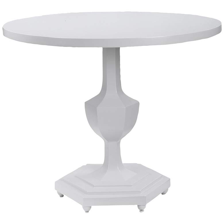 Image 2 Uttermost Kabarda 32" Wide Gloss White Foyer Table
