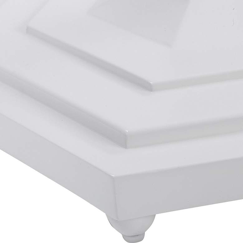 Image 4 Uttermost Kabarda 32" Wide Gloss White Foyer Table more views