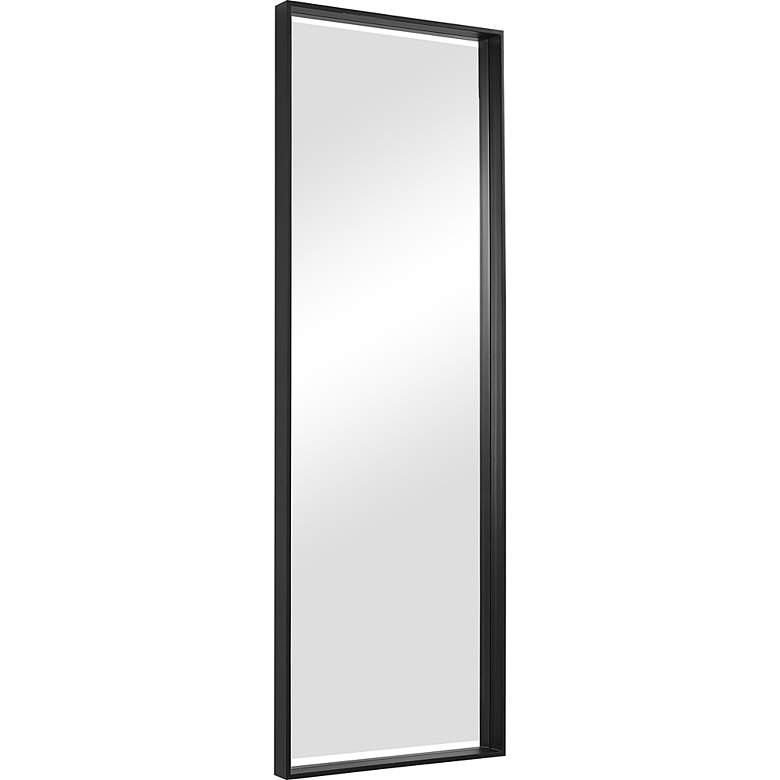 Image 5 Uttermost Kahn Matte Black 24" x 72" Rectangular Wall Mirror more views