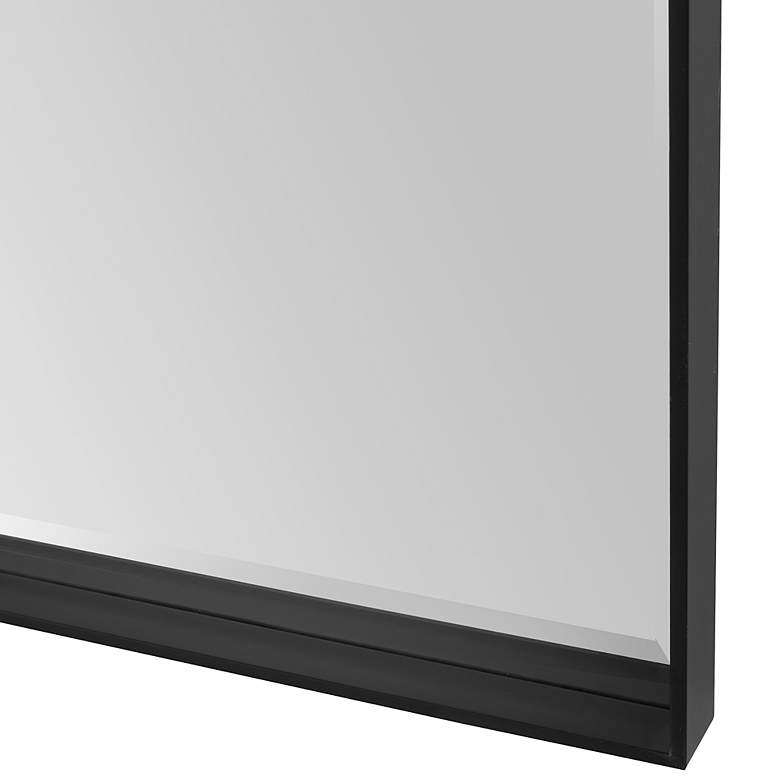 Image 6 Uttermost Kahn Matte Black 24 inch x 72 inch Rectangular Wall Mirror more views